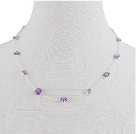 Collar Plata y Piedra Amatista