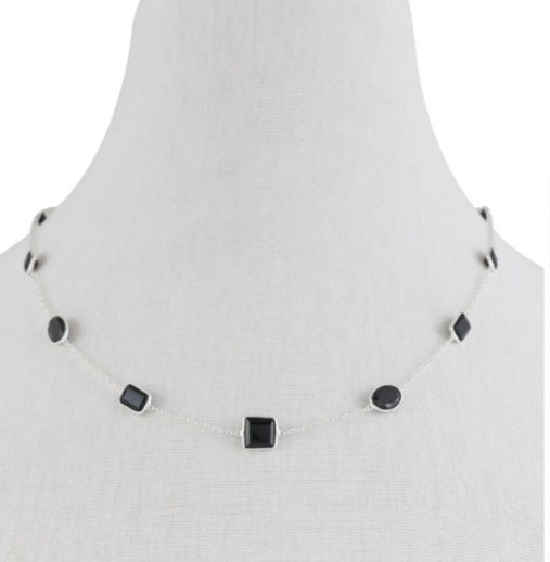Collar Plata y Piedra Onix